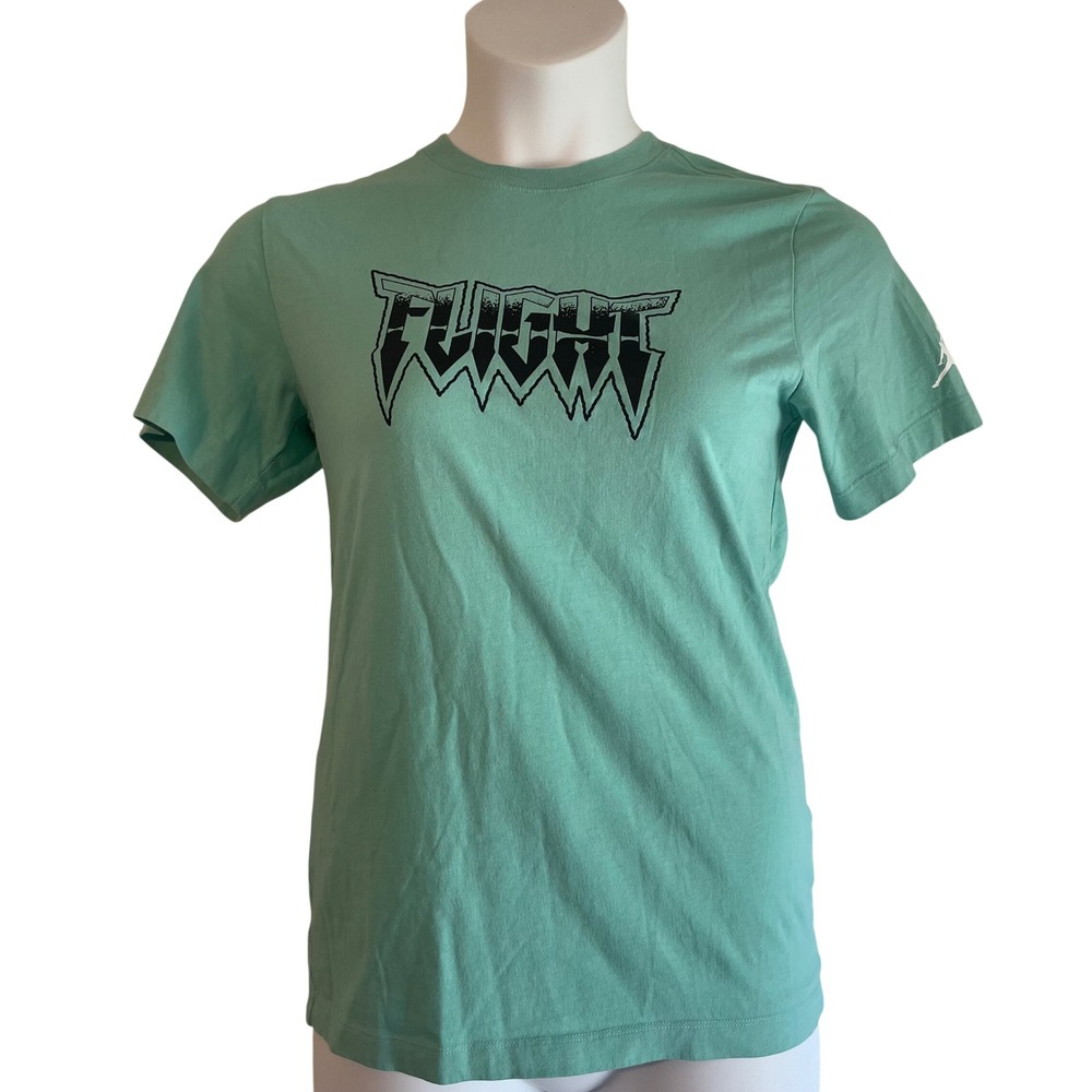 Jordan Flight T-Shirt unisex XS Mint Green Skull Basketball‎